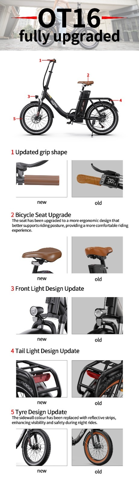Elektrický bicykel OneSport OT16-2 Upgrade 2025